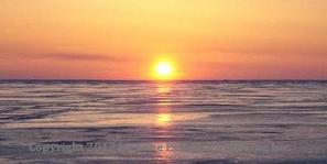 A sunset in winter at Silver Bay